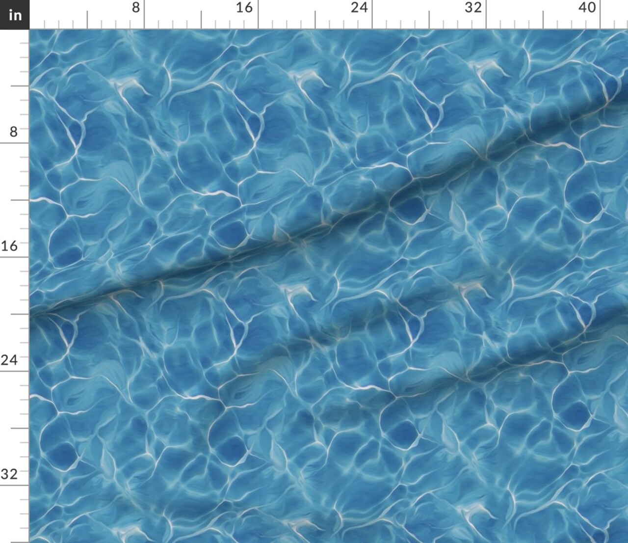 Various Fabrics by the Yard or Fat Quarter Dark Blue Ocean Waves Water Sea Pacific Caribbean Swim Custom Printed Fabric by Spoonflower